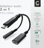 CELLONIC Adaptateur USB C jack écouteurs 3,5 mm Répartiteur Voir les images du produit 2