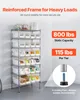 SucceBuy Stojanový regál s 24 stohovateľnými boxmi, regál s Náhľad obrázku produktu 3