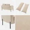sweeek - 2-Sitzer-Sofa, mit Cordbezug und Metallfüßen - Produktbild-Vorschau 3