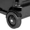 A close-up view of the wheel and lower body of a black rolling trolley. Anteprima dell’immagine prodotto
