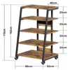 5-poziomowy regał hi-fi 60 x 52 x 78 cm z kółkami, szafka Podgląd zdjęcia produktu 2