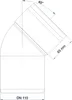 Poloplast POLO-KAL XS, Bogen, DN 110, 45, 1 pz. Anteprima dell’immagine prodotto 3
