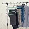 Relaxdays Mehrfach Hosenbügel, 4er Set, S-Form, 5 Stangen, Produktbild-Vorschau 2