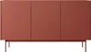 Kommode Lumo 144 cm Dreitürig in Ceramic Rot mit Produktbild-Vorschau 4