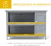 PawHut Hasenstall Kaninchenstall aus Holz mit 2 Etagen Produktbild-Vorschau 4