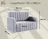 LIKMA Sofa 3 osobowa Otto Turkusowa 155 cm z Funkcją Podgląd zdjęcia produktu 2