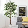 COSTWAY 160cm Künstlicher Ficus-Baum, Kunstbaum mit 1008 Produktbild-Vorschau 2