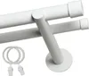 A double curtain rod with two curtain rings with clips. Produktbild-Vorschau
