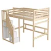 okwish Hochbett 140x200cm mit Rausfallschutz, Etagenbett Produktbild-Vorschau 8