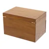 A wooden jewelry box on a white background. Voir les images du produit