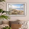 Leinwand Bilder 60x40 cm - Fensterblick - Meer - Dünen - Produktbild-Vorschau 2