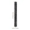 A long, black brush with bristles is shown vertically against a white background. Dimensions are indicated with orange lines and text. Produktbild-Vorschau