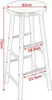 WOLTU Barhocker 2er Set Bistrohocker, Gestell aus stabilem Produktbild-Vorschau 7