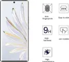 A smartphone screen protector product image with feature callouts. Produktbild-Vorschau