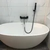 Unyqoos® Moderne schwarze Badewannenarmatur mit Handbrause, Produktbild-Vorschau 4