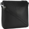 A black leather shoulder bag is shown against a white background. Produktbild-Vorschau