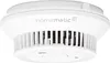 A white Homematic IP smoke detector is shown against a white background. Voir les images du produit