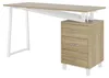Grand bureau avec rangements, MDF, 3 tiroirs, 130 x 55 x 75 Voir les images du produit 16