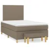 vidaXL Postel Boxspring s matrací Taupe 120x200 cm Látka Náhled obrázku produktu 1