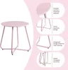 Beistelltisch Outdoor Balkontisch 43x43cm, Rosa Metall Produktbild-Vorschau 5