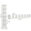 Wandregal - 155 cm - Weiß - 7 Fächer - für Wohnzimmer - für Produktbild-Vorschau 5