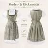 Dirndl Damen  Kleid, Midi Trachtenkleid mit Schürze, Produktbild-Vorschau 5