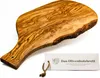 Servierbrett aus Olivenholz im Naturschnitt mit Griff 35 cm Produktbild-Vorschau 1