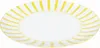 A single oval plate with a white center and yellow stripes radiating outwards. Produktbild-Vorschau