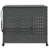 vidaXL Wäschekorb mit Rollen Grau 66x35x60 cm Rattan Produktbild-Vorschau 3
