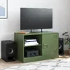 vidaXL TV-Schrank Olivgrün 67x39x44 cm Stahl Produktbild-Vorschau 3