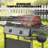 Outsunny Gasgrill 5 KW 2 Brenner BBQ Grillwagen Edelstahl Produktbild-Vorschau 6