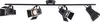 A black track light fixture with four adjustable spotlights is shown against a white background. Produktbild-Vorschau