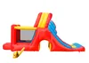 An inflatable bounce house with a slide and a net enclosure, shown against a white background. Náhled obrázku produktu