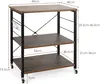 Carrello da cucina su ruote, scaffale da cucina a 3 ripiani Anteprima dell’immagine prodotto 5