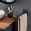 Stylový věšák na ručníky bez vrtání černý matný 40cm - Náhled obrázku produktu 4