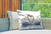 MuchoWow® Outdoor Kissen - Schwäne - Herz - Ehepaar - 60x40 Produktbild-Vorschau 3