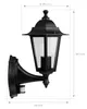 Ledvion Wandleuchte IP44 15W E27 schwarz dimmbar sensor Produktbild-Vorschau 8