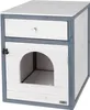 KERBL Katzenschrank Ida Katzenmöbel Weiß Grau Anteprima dell’immagine prodotto 1