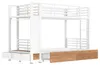 Etagenbett Metall MDF mit 4 LED Schubladen Ablage Produktbild-Vorschau 15