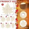36 Stück Herbst Holzahornblätter Bastelset - 6 Motive DIY Produktbild-Vorschau 2