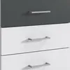Nachttisch 52 cm breit modern in weiß mit graphit Produktbild-Vorschau 2