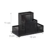 relaxdays Schreibtischorganizer Metall gelocht Produktbild-Vorschau 3