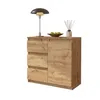 Cassettiera 80 Cm Rovere Wotan, 3 Cassetti, 1 Anta, 1 Anteprima dell’immagine prodotto 1