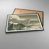 Gerahmtes Poster - Schwarzer Rahmen - Rot Flugzeug Berge - Produktbild-Vorschau 3