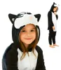 Pigiama Onesie Kigurumi Costume Travestimento Husky Nero Anteprima dell’immagine prodotto 1