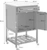 Carrello da cucina in legno di gomma con 2 ripiani, 56cm , Anteprima dell’immagine prodotto 6