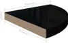 Eck-Schweberegal Hochglanz-Schwarz 35x35x3,8 cm MDF Produktbild-Vorschau 7