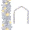 vidaXL Weihnachtsgirlande mit LED-Lichtern 5 m Weiß Produktbild-Vorschau 6