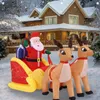 Père Noël gonflable de 220 cm sur un traîneau avec 2 rennes Voir les images du produit 4