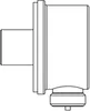 A line drawing of a plumbing fixture. Produktbild-Vorschau